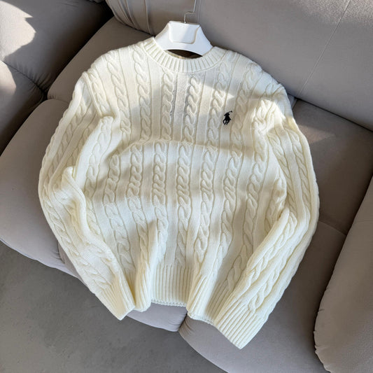 Düz yaka beyaz triko