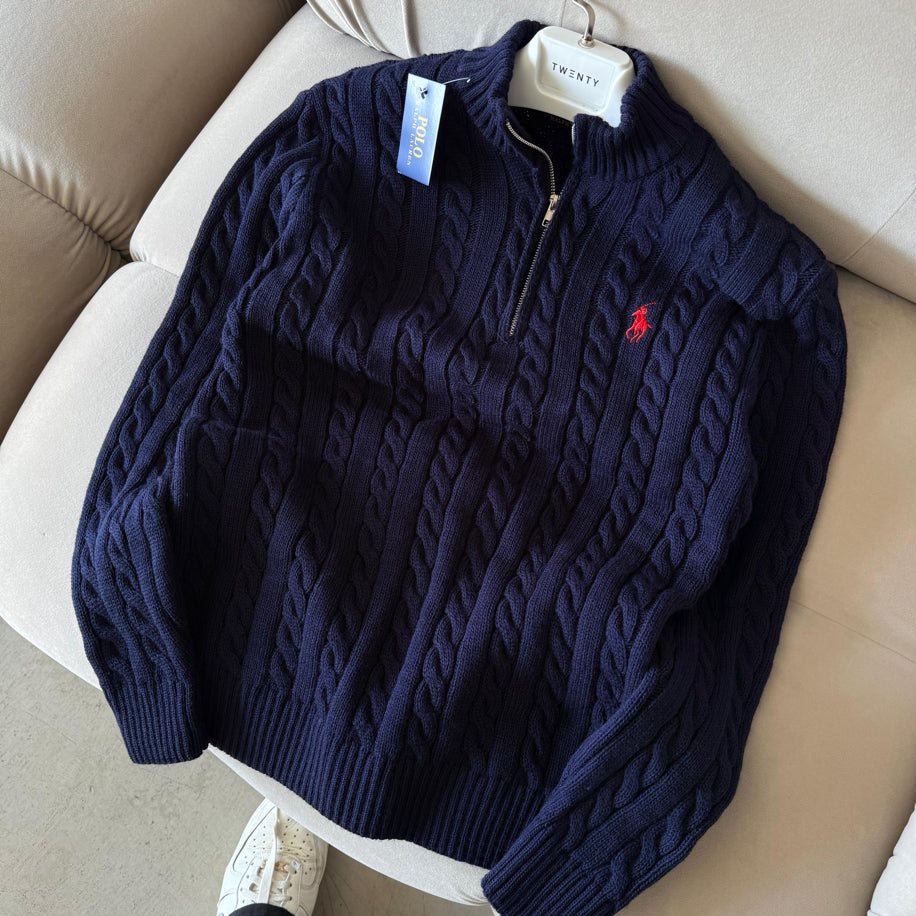 Polo Fermuarlı Lacivert